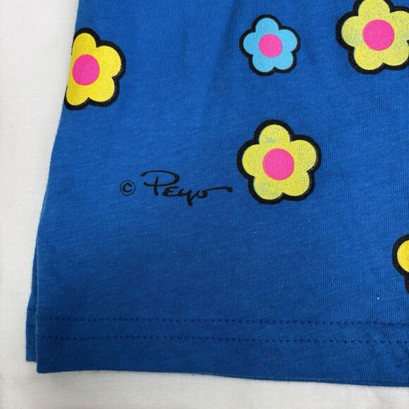 Smurfs Smurfette Blue Shirt Size Youth L 10/12 Heart Smurfed a Beat Peyo - Picture 6 of 9